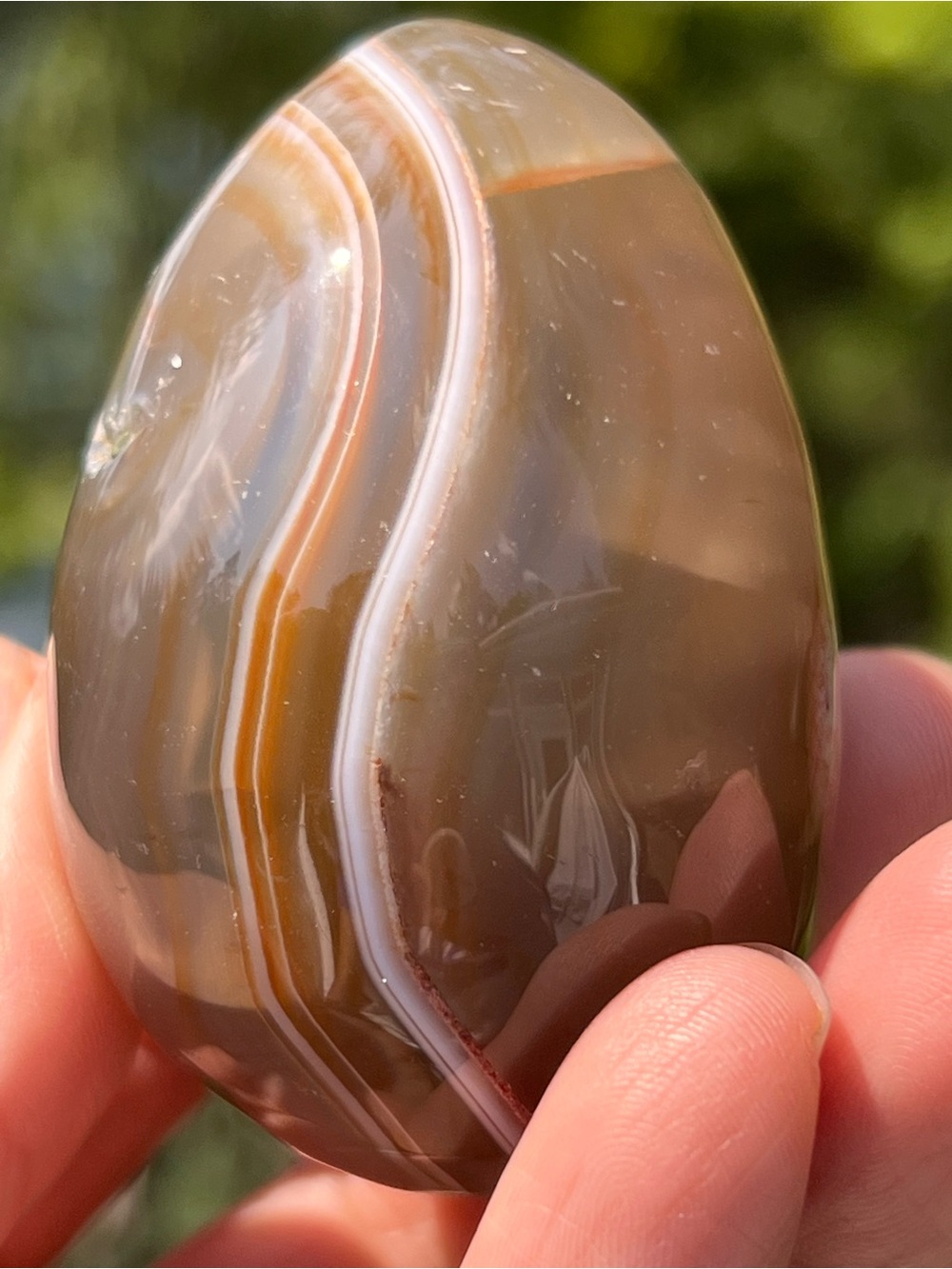 Agate (1) egg with stand | crystal